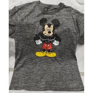 Disney Mickey Mouse Bodybuilding Gym Performance Shirt Mens Large Gray Heather